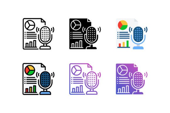 Business Podcast Icons: Versatile and Stylish