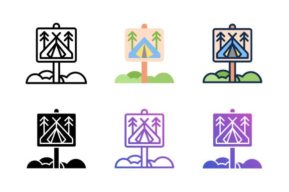 Discover the Versatility of Signboard Camp Icons