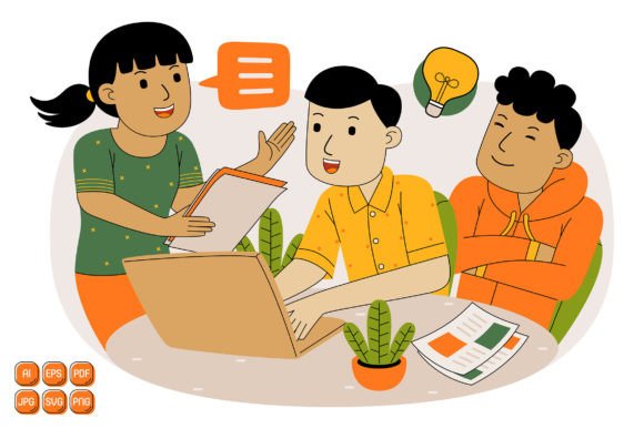 Enhance Your Design with Teamwork Vector Illustration 05