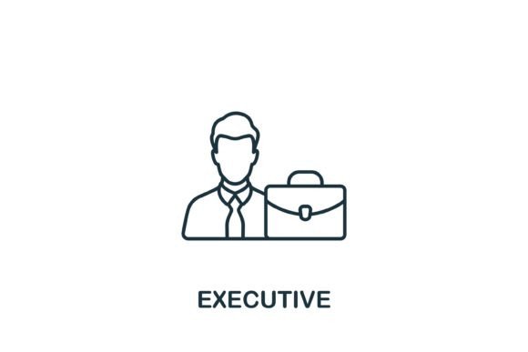 Executive Icon: A Versatile Business Management Symbol for Modern Design