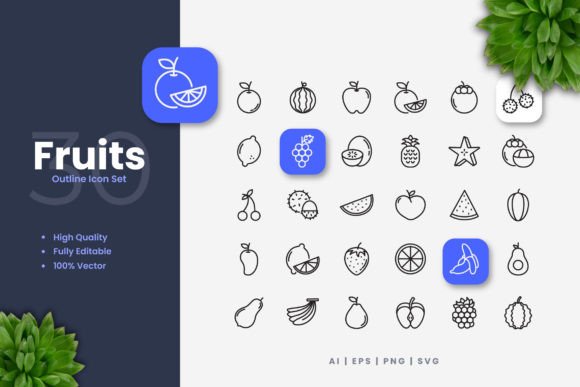 Explore the Versatile and Customizable Fruits Icons