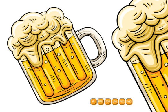 Exploring the Versatility of Beer Glass Vector Illustration
