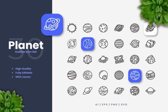 Exploring the Versatility of Solar System Planet Icons