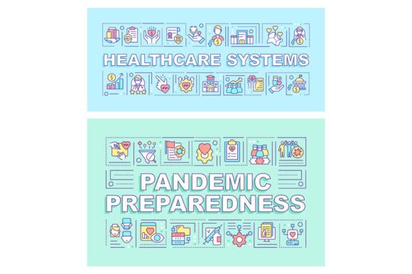 Healthcare Systems Word Concept Banners: Enhancing Visual Communication in Medical Fields