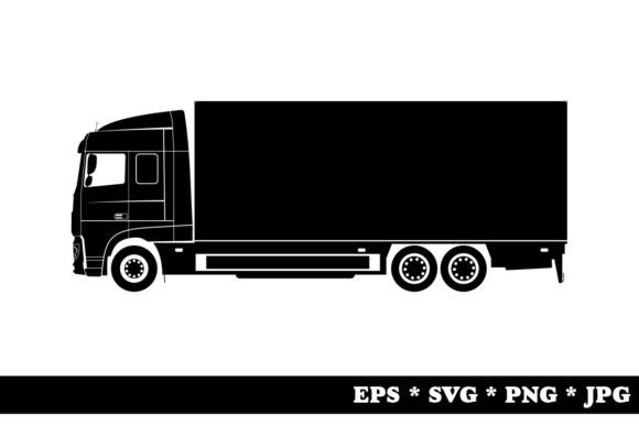 Silhouette of a Heavy Truck: A Versatile Vector Asset for Your Projects