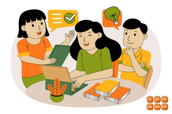 Unlock Creativity with Teamwork Vector Illustration 13