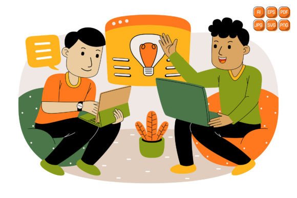 Unlocking Creative Potential with Teamwork Vector Illustration 17