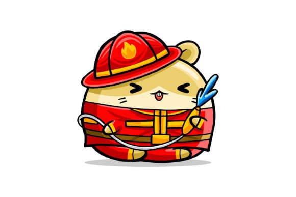 Unlocking Creativity with Cute Hamster Firefighter Cartoon Vector
