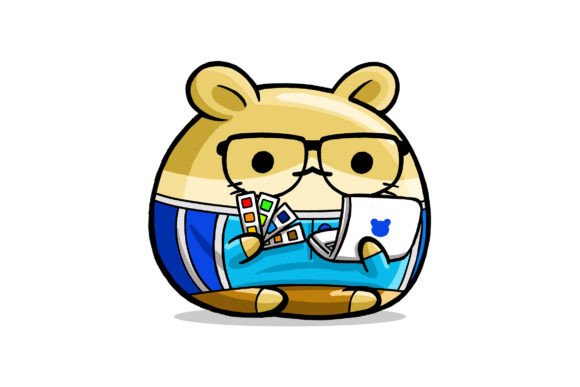 Unlocking Creativity with Cute Hamster Graphic Designer Cartoon