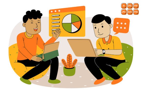 Unlocking Creativity with Teamwork Vector Illustrations